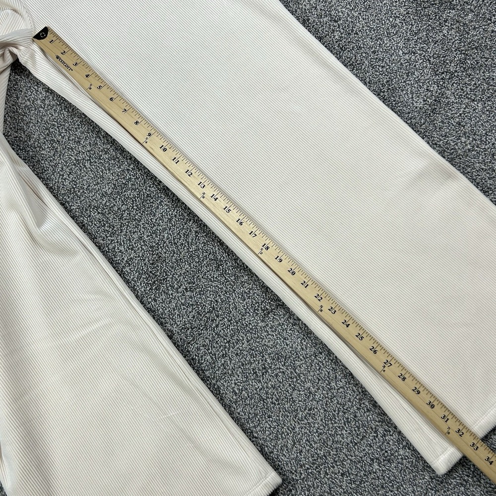 NEW Marine Layer Velour Corduroy Wide‎ leg Pants Womens Large Cream Comfort - Picture 10 of 12